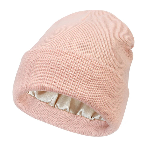 Olvoria | Noor Silk Winter Hat – Wool & Silk – Anti-Frizz Hair Protection