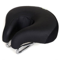 Olvoria | Selle de vélo sans nez pour VTT avec rembourrage épais et doux (noir)