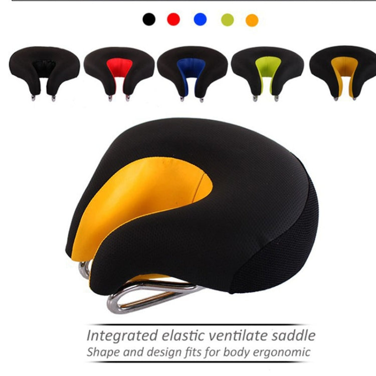 Olvoria | Noseless Bicycle Seat Mountain Bike Thick Soft Padding (Black)