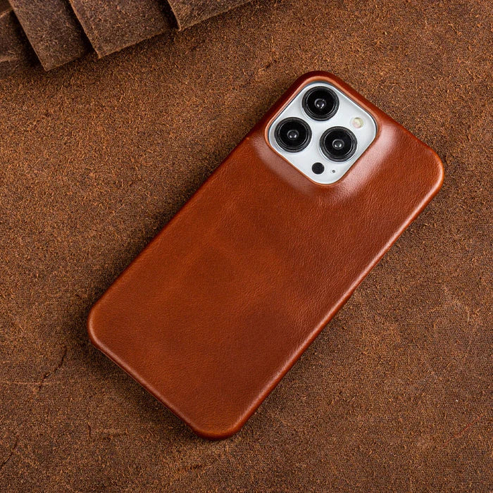 Olvoria | Oil Wax Genuine Leather Apple iPhone Case