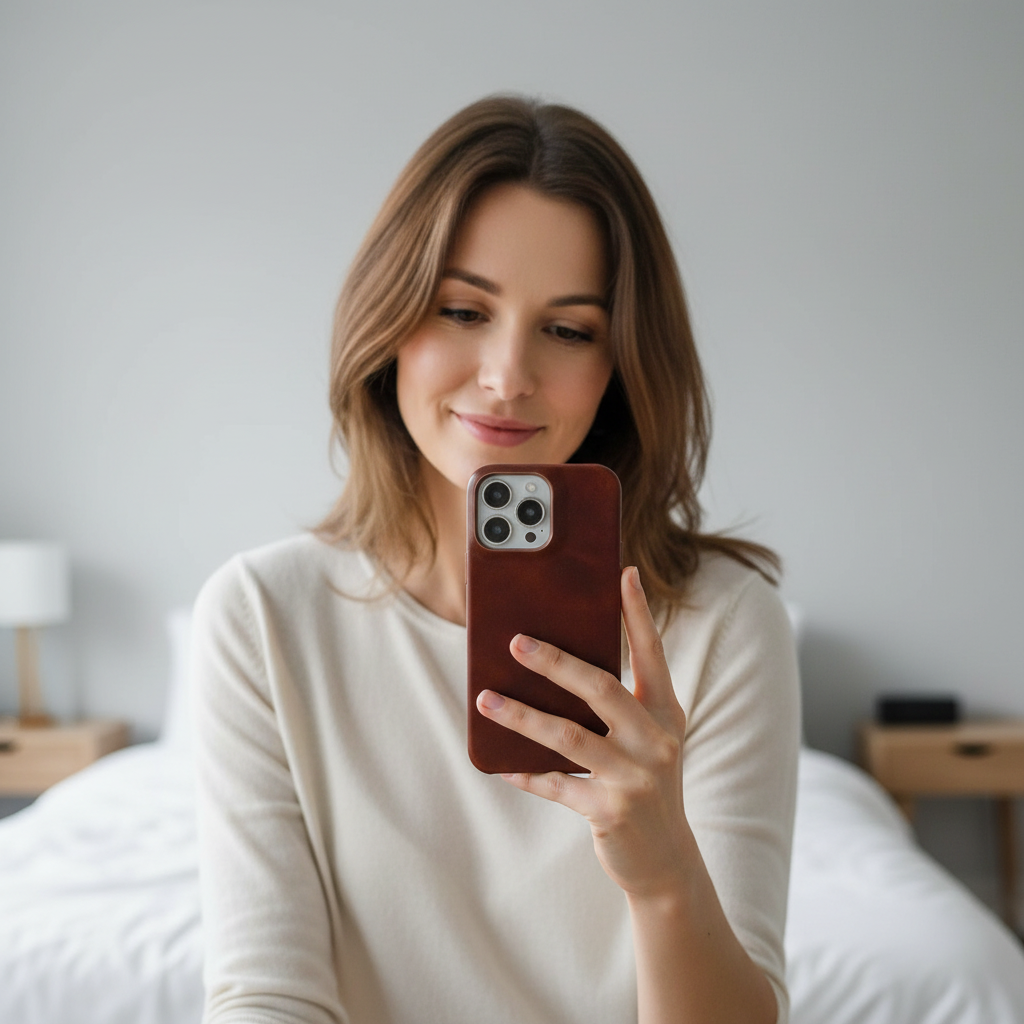 Olvoria | Oil Wax Genuine Leather Apple iPhone Case