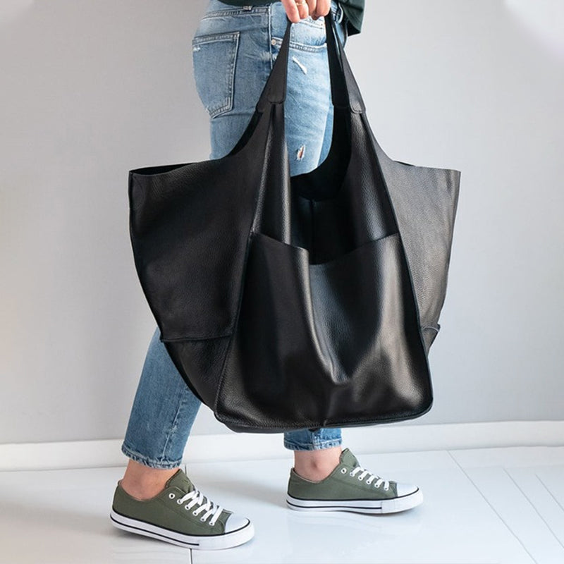 Olvoria | Oversized Leather Weekend Bags