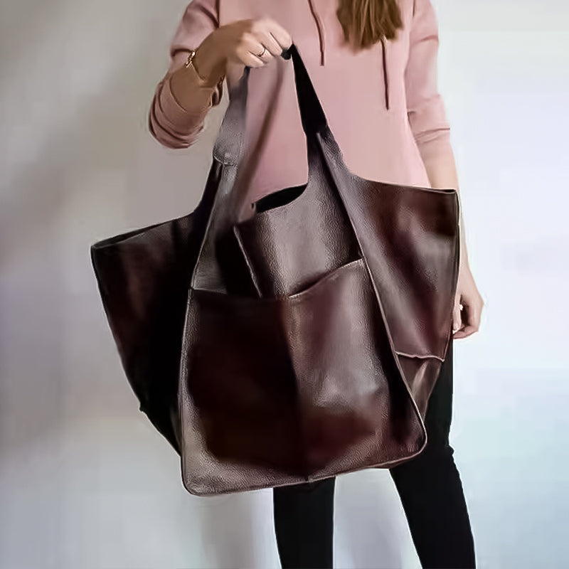 Olvoria | Oversized Leather Weekend Bags