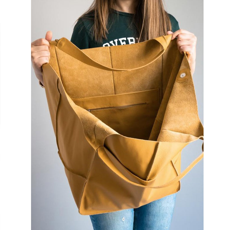Olvoria | Oversized Leather Weekend Bags