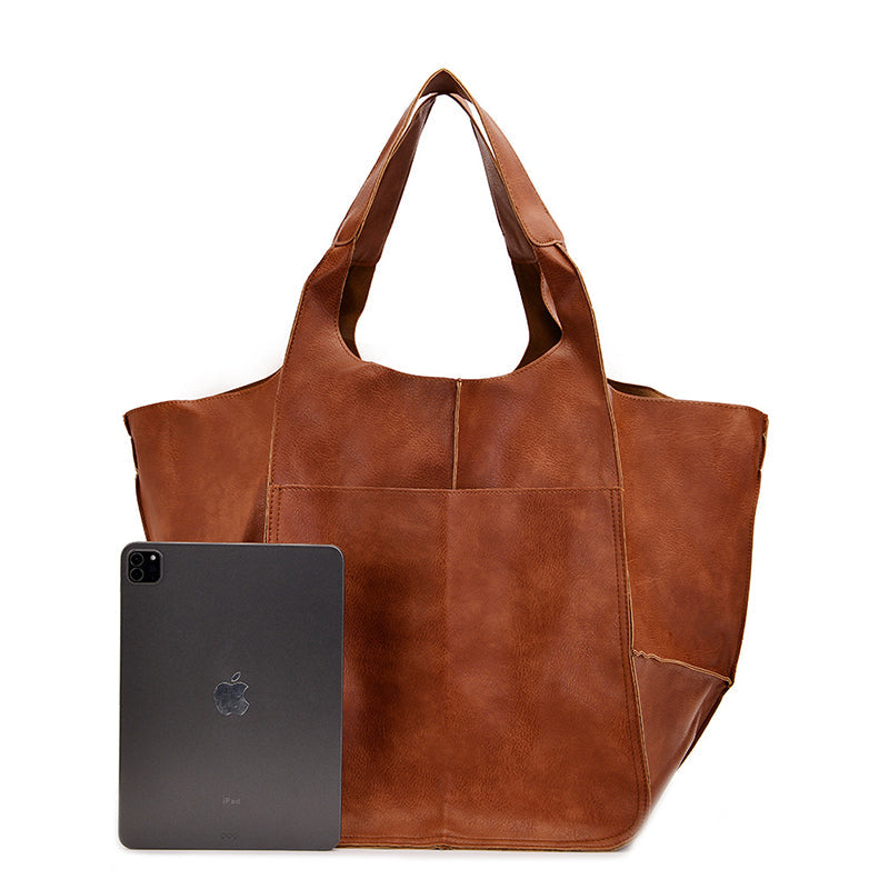 Olvoria | Oversized Leather Weekend Bags