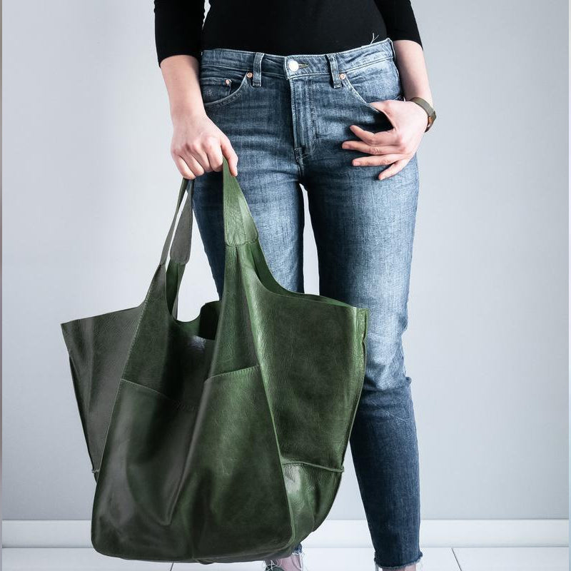 Olvoria | Oversized Leather Weekend Bags