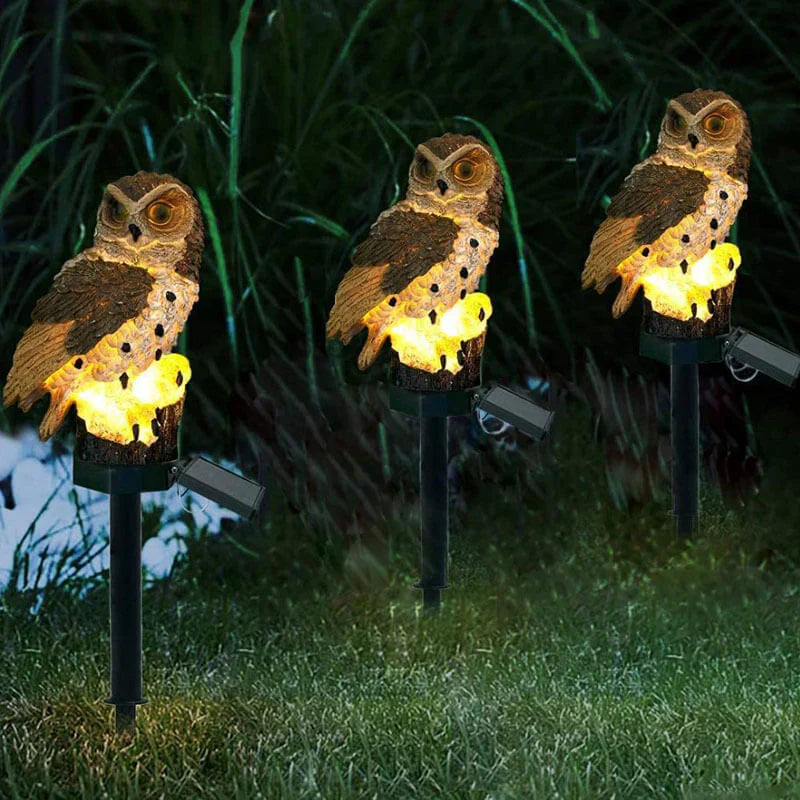 Olvoria | Owl Garden Lamp with Solar Energy - OwlGlow
