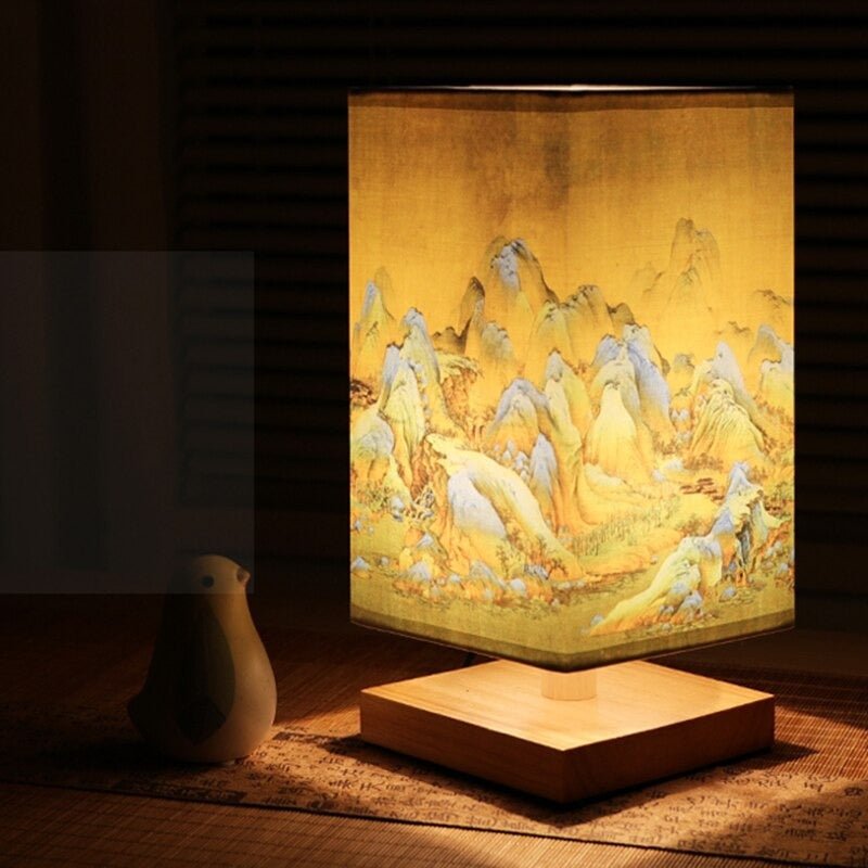 Olvoria | Paper Table Lamp | Japanese Scandinavian Style | Warm Light