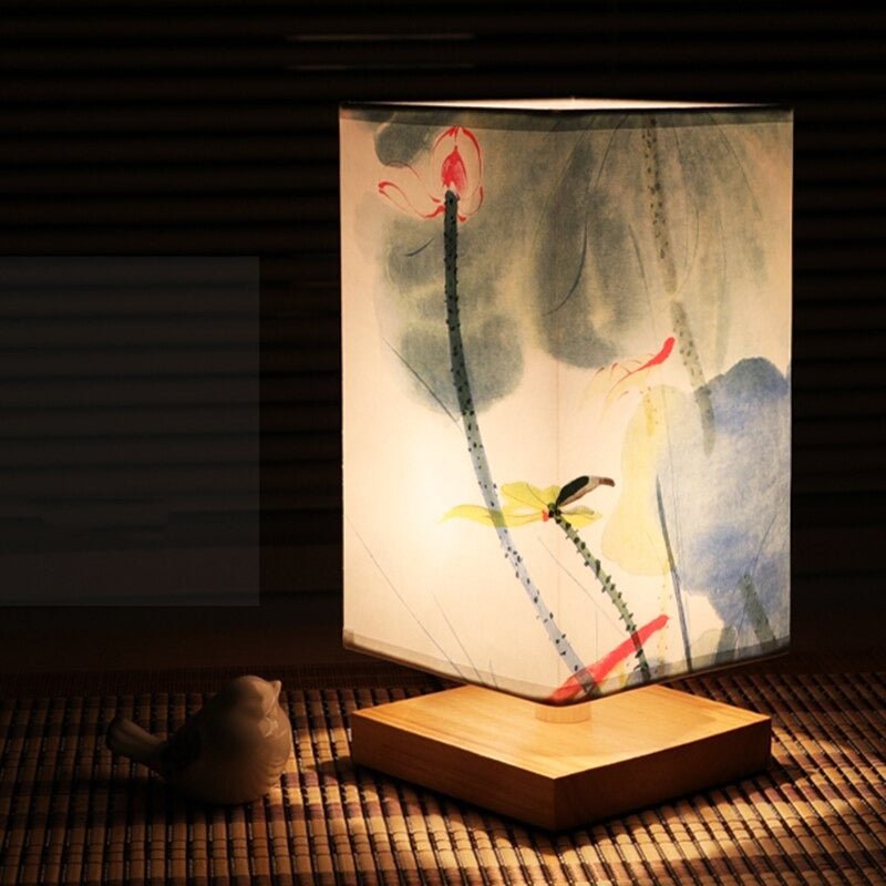 Olvoria | Paper Table Lamp | Japanese Scandinavian Style | Warm Light