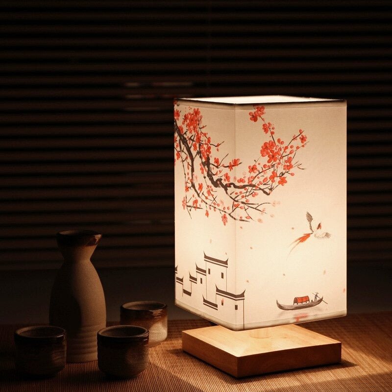 Olvoria | Paper Table Lamp | Japanese Scandinavian Style | Warm Light