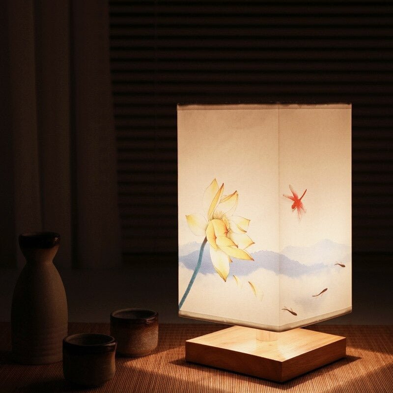 Olvoria | Paper Table Lamp | Japanese Scandinavian Style | Warm Light