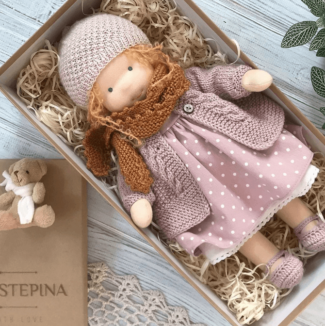 Olvoria Poppi | Handcrafted Waldorf Cuddle Doll | Soft, Organic & Non-Toxic