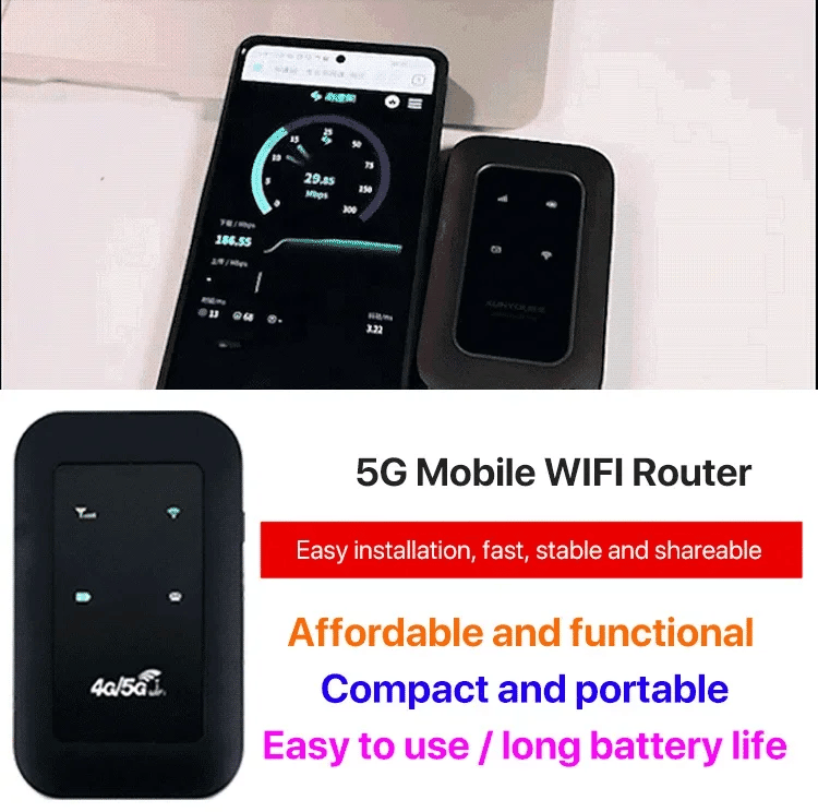 Olvoria | Portable 5G WiFi Router – High-Speed Mobile Wireless Internet Connection