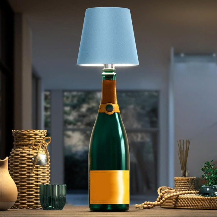 Olvoria | Portable LED Bottle Lamp with Touch Control