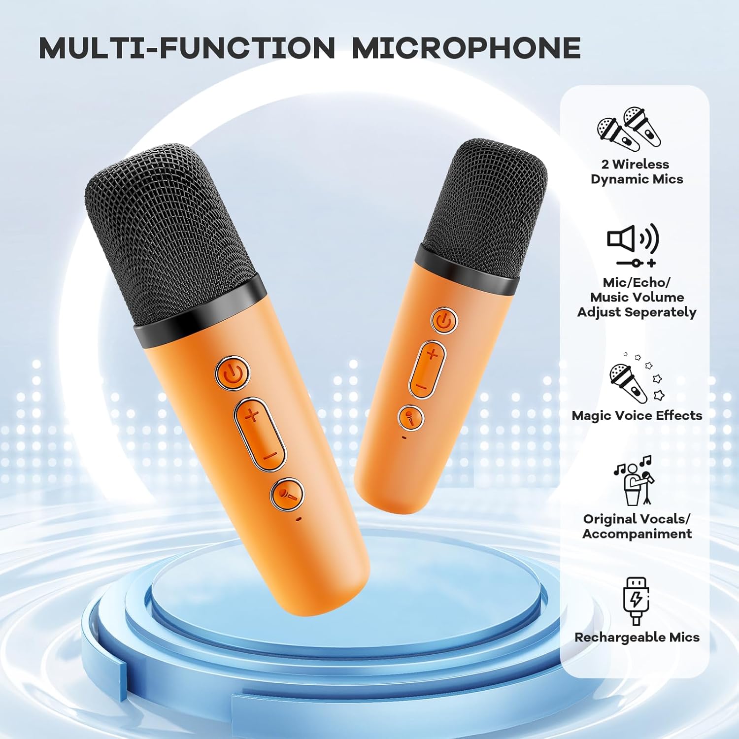 Olvoria | Portable Mini Karaoke Machine with Bluetooth Speaker and 2 Wireless Microphones – Veylo