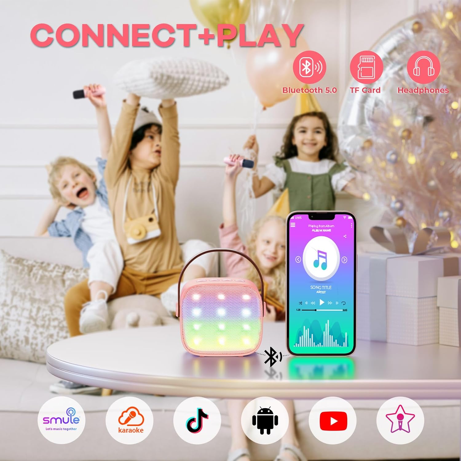Olvoria | Portable Mini Karaoke Machine with Bluetooth Speaker and 2 Wireless Microphones – Veylo
