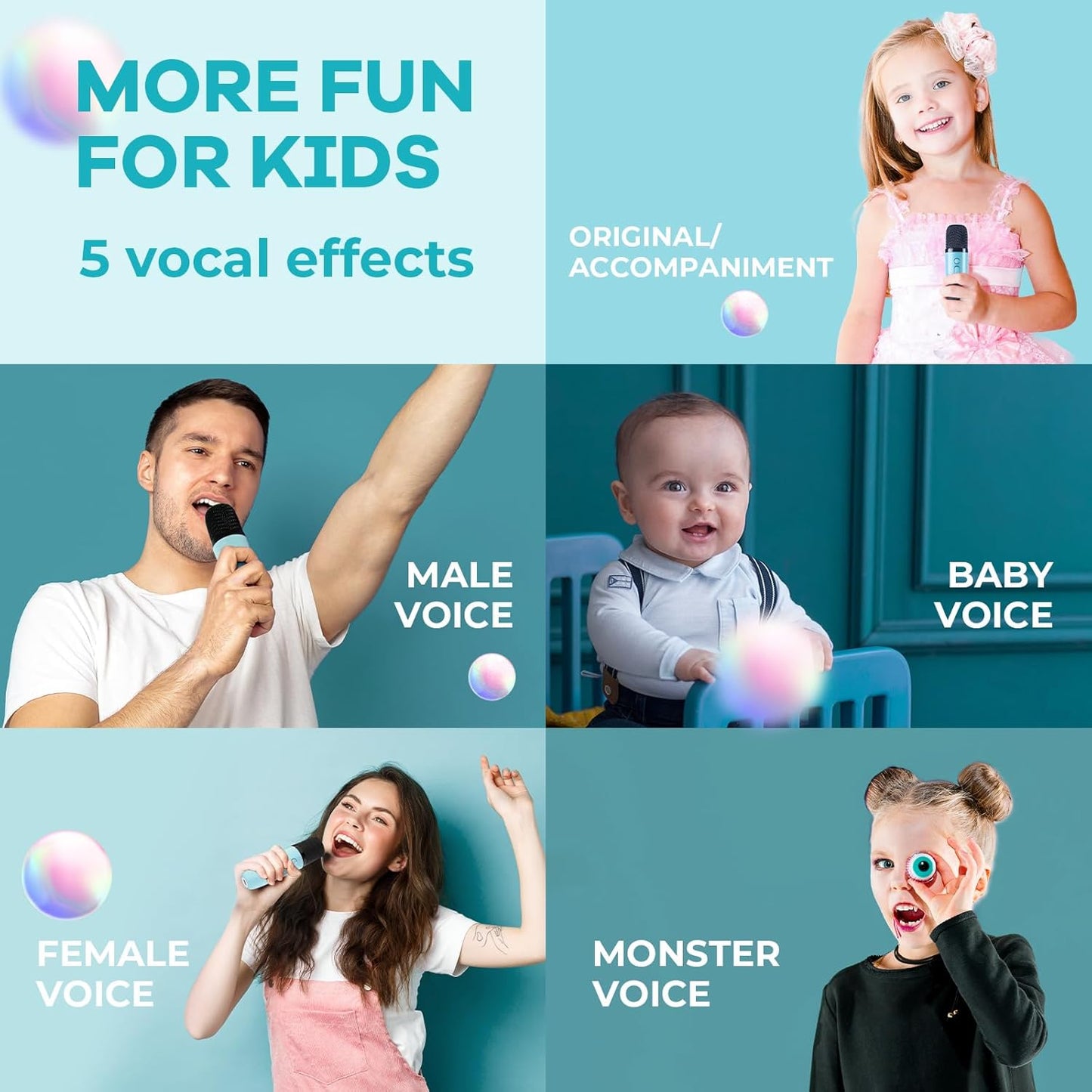 Olvoria | Portable Mini Karaoke Machine with Bluetooth Speaker and 2 Wireless Microphones – Veylo