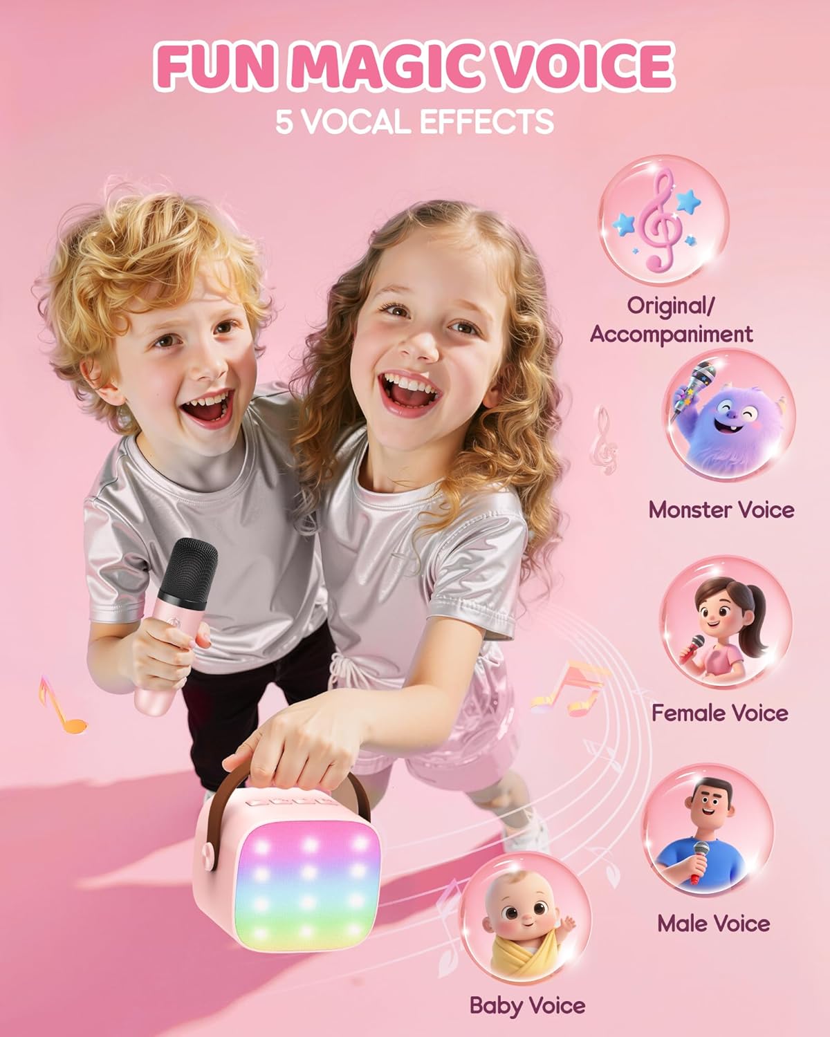 Olvoria | Portable Mini Karaoke Machine with Bluetooth Speaker and 2 Wireless Microphones – Veylo