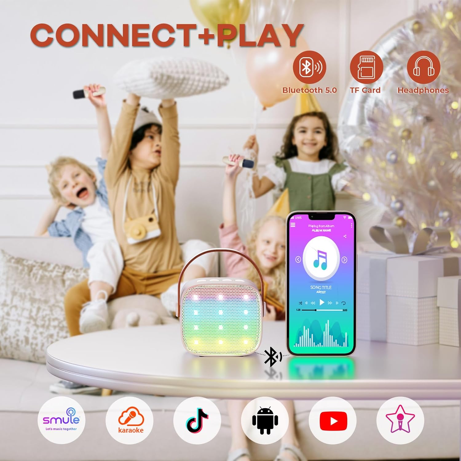 Olvoria | Portable Mini Karaoke Machine with Bluetooth Speaker and 2 Wireless Microphones – Veylo