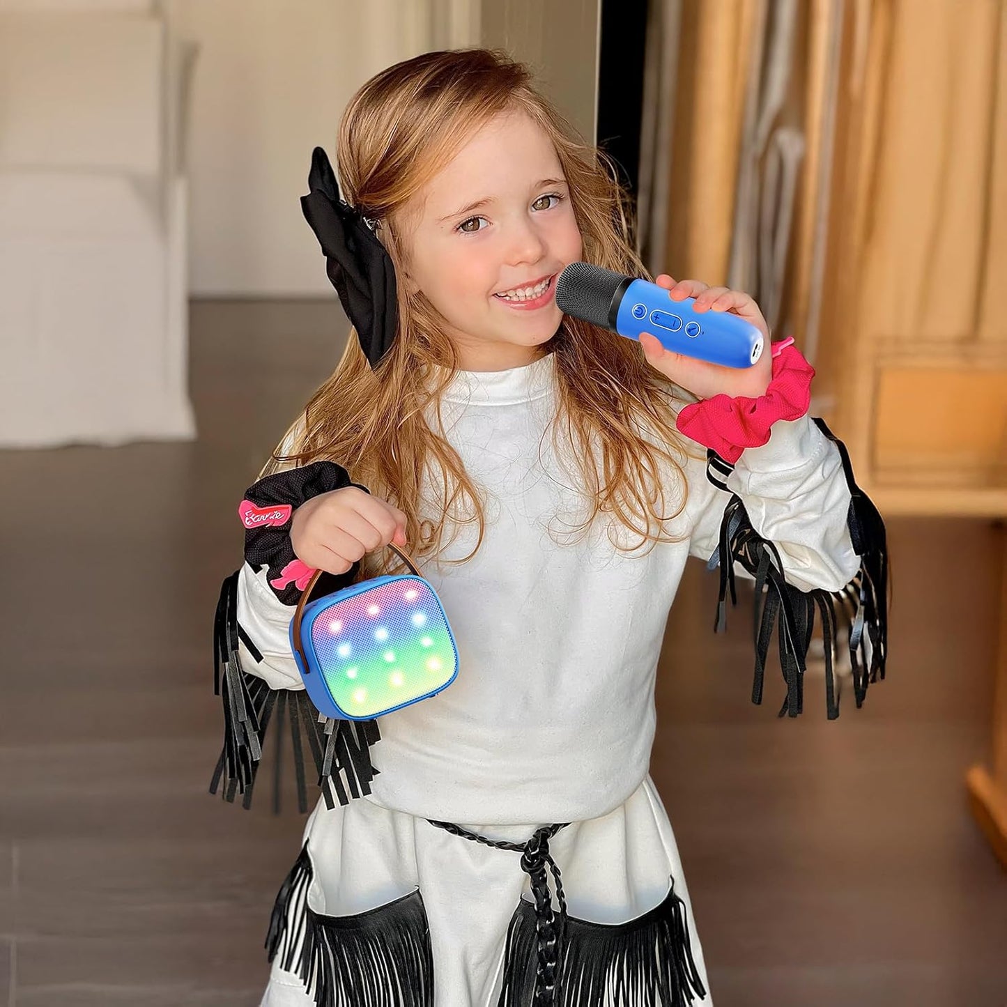Olvoria | Portable Mini Karaoke Machine with Bluetooth Speaker and 2 Wireless Microphones – Veylo
