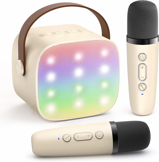 Olvoria | Portable Mini Karaoke Machine with Bluetooth Speaker and 2 Wireless Microphones – Veylo