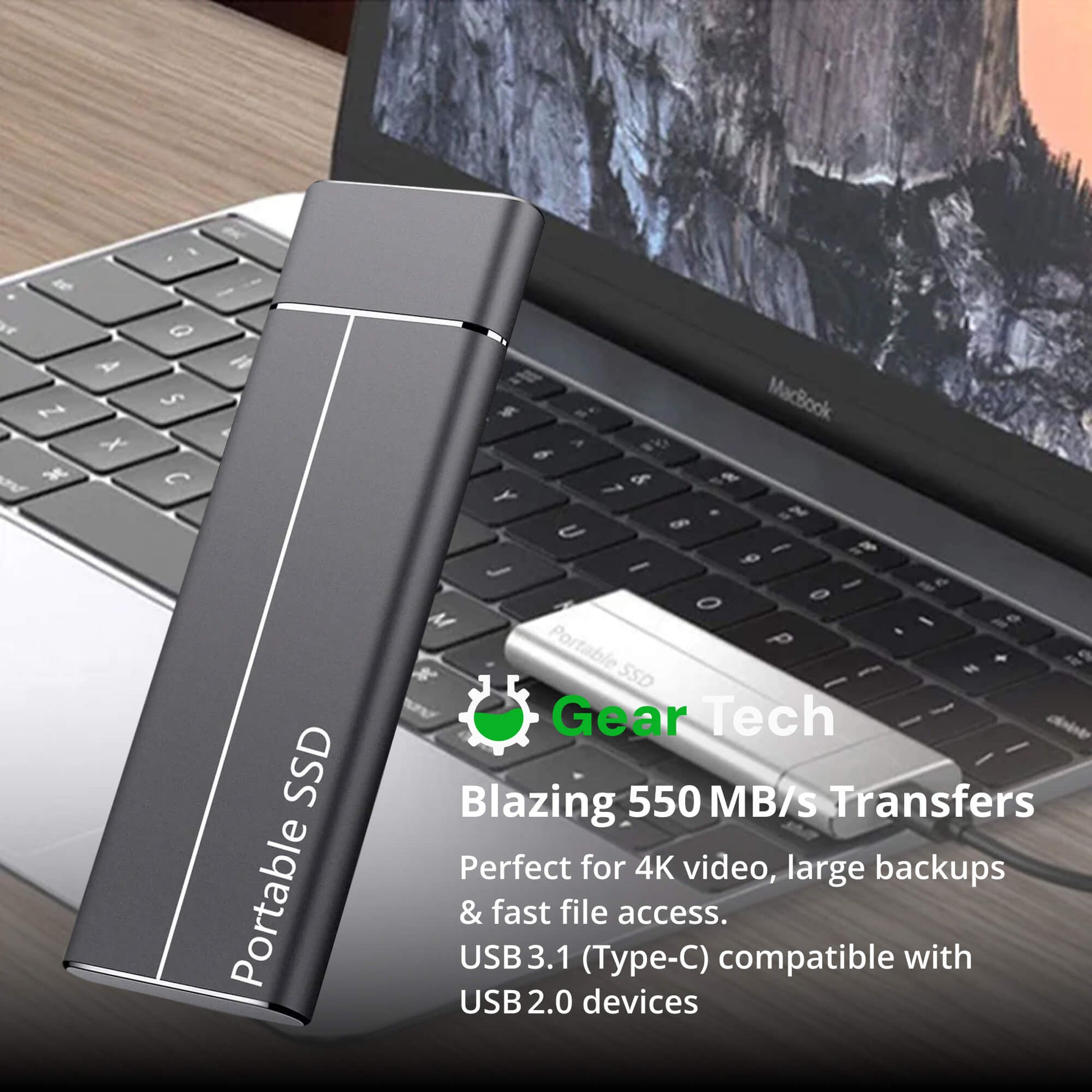 Olvoria | Portable SSD for Large Storage – 5TB External Hard Drive with Lightning Fast Transfer Speed