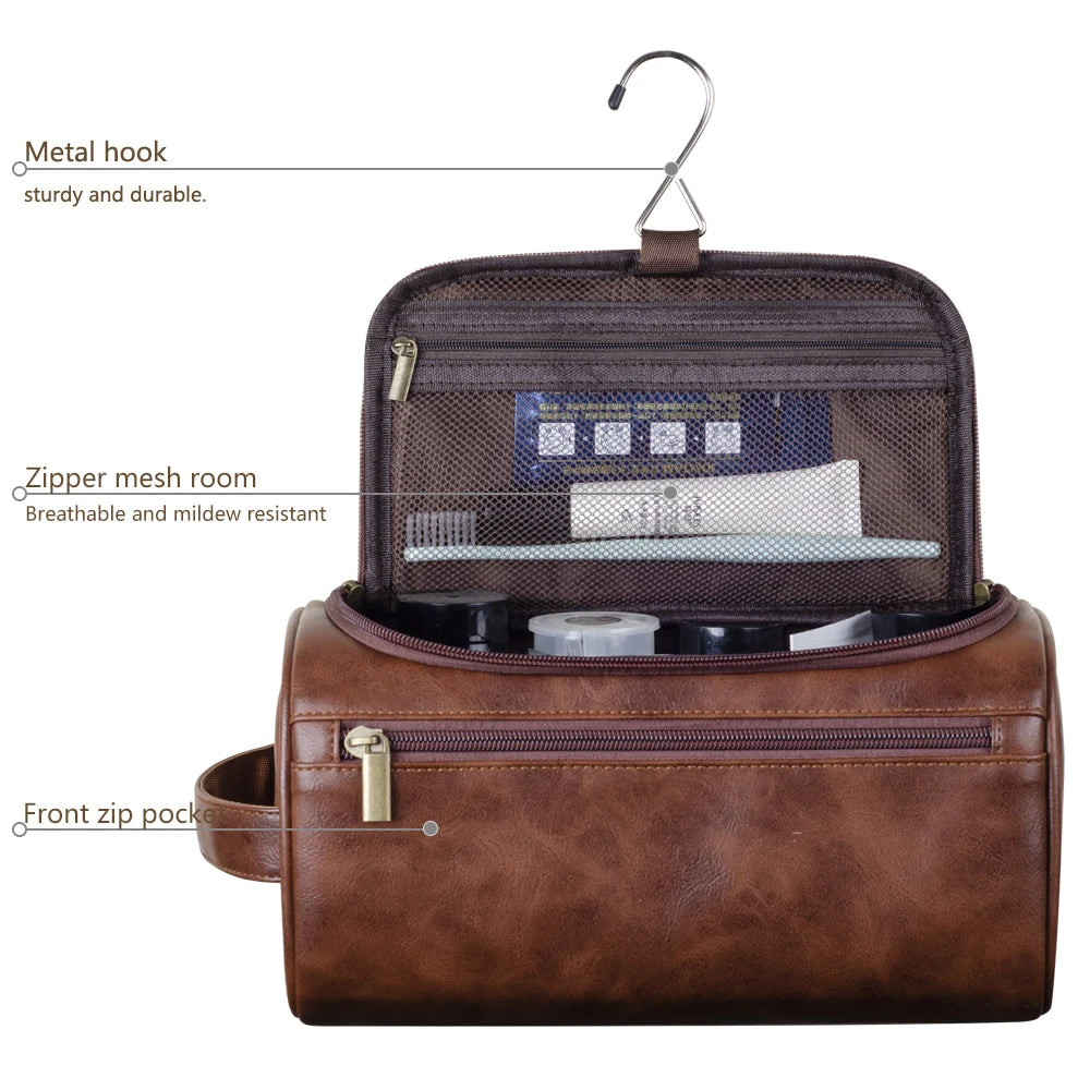 Olvoria | Premium Leather Toiletry Bag for Travelers