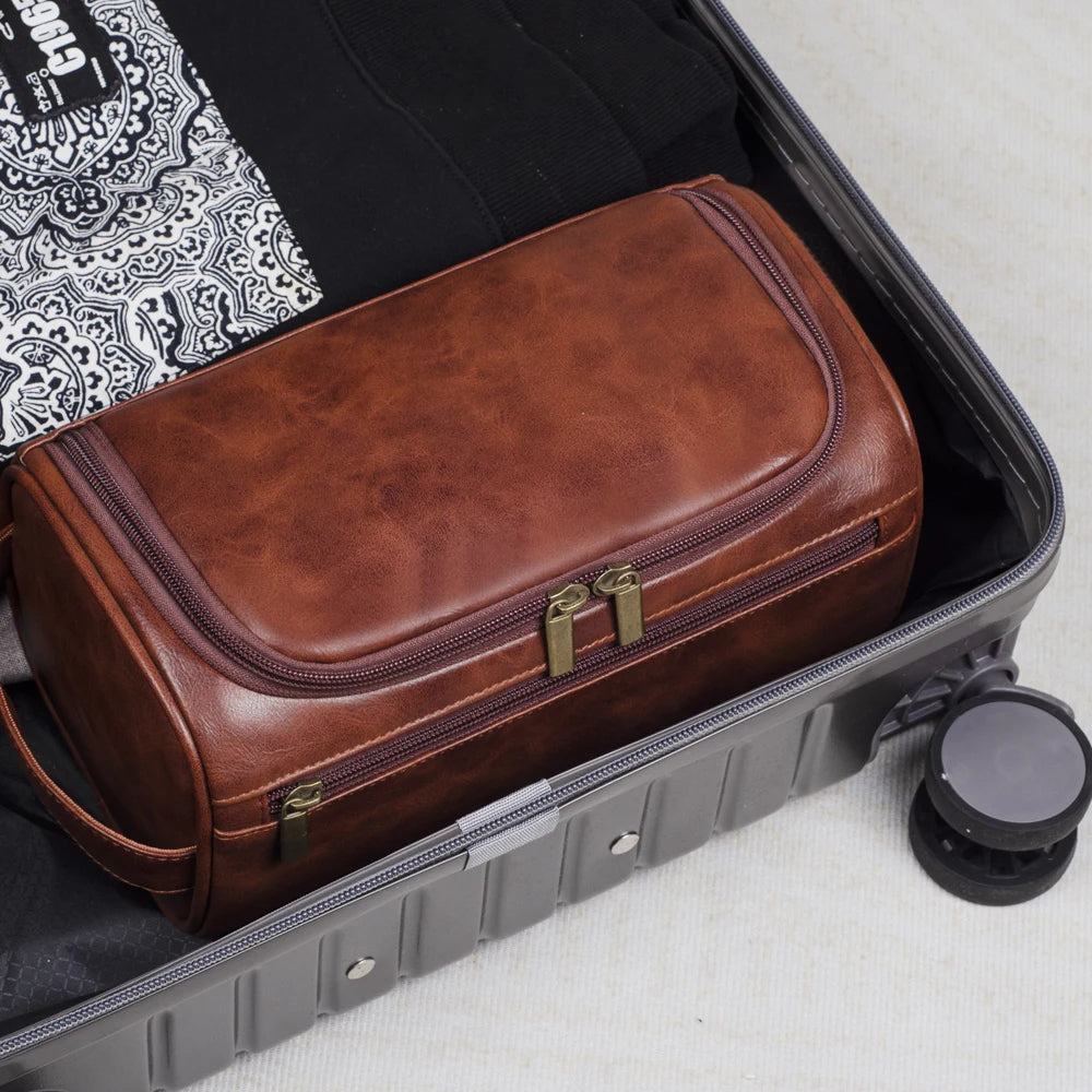 Olvoria | Premium Leather Toiletry Bag for Travelers
