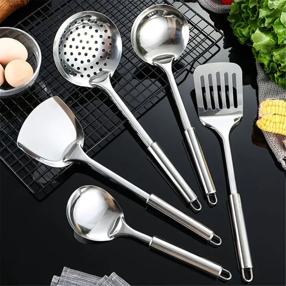 Olvoria | Premium Stainless Steel Kitchen Utensils | 5 Piece Set