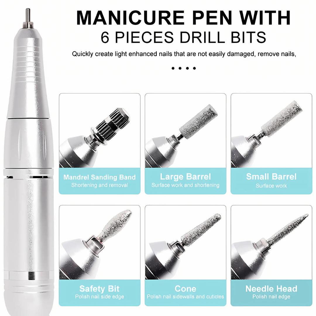 Olvoria | Professional Rechargeable Electric Nail File 45000 RPM