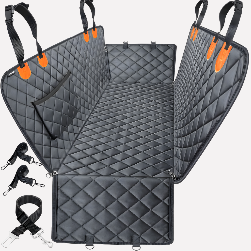 Olvoria | Quilted Dog Hammock Car Seat Cover
