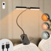 Olvoria | Nabíjateľná klipová knižná lampa s dvojitým osvetlením