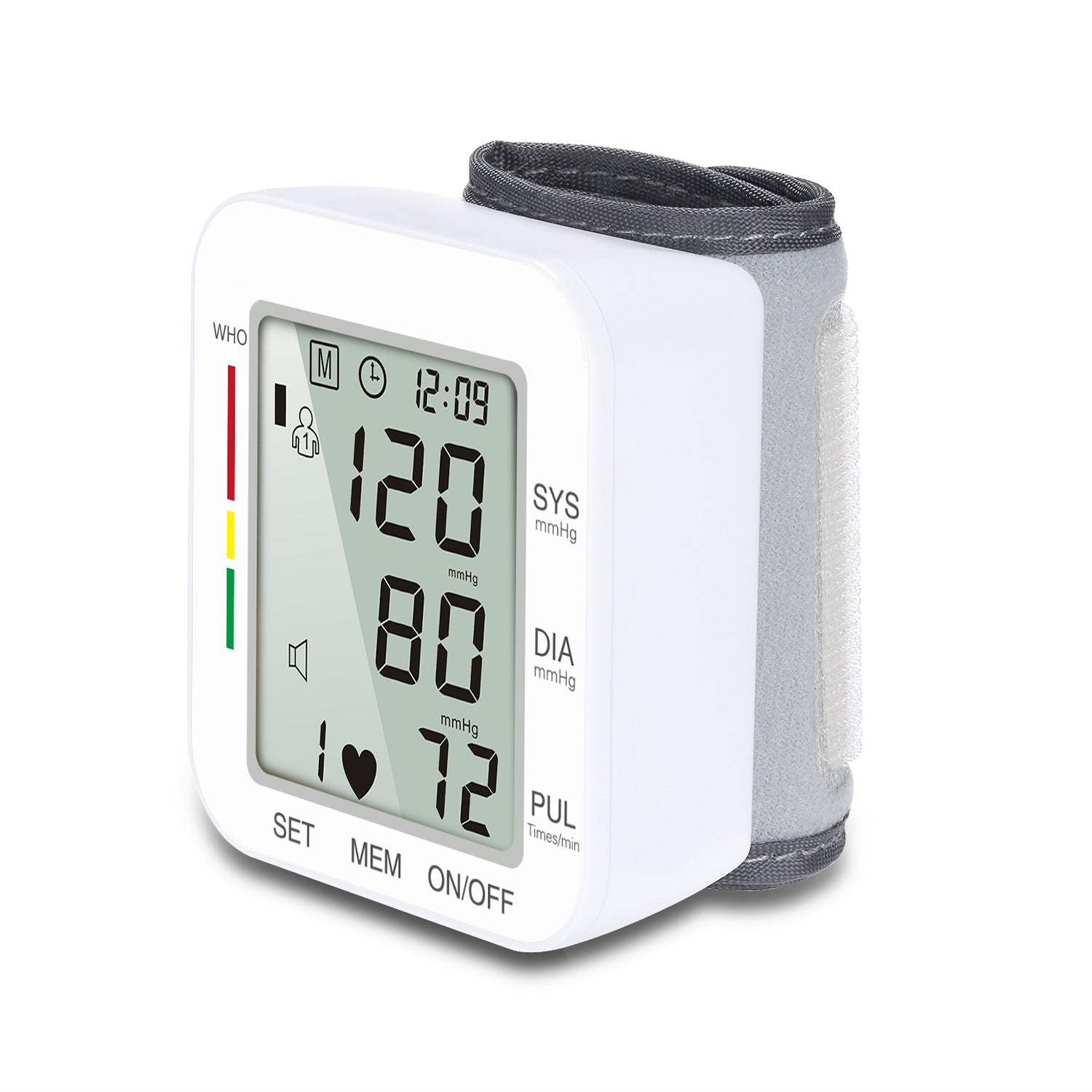 Olvoria | Rechargeable Electronic Wrist Blood Pressure Monitor, with Accurate Quick Reading, Large Display and One-Button Operation, for Home Use