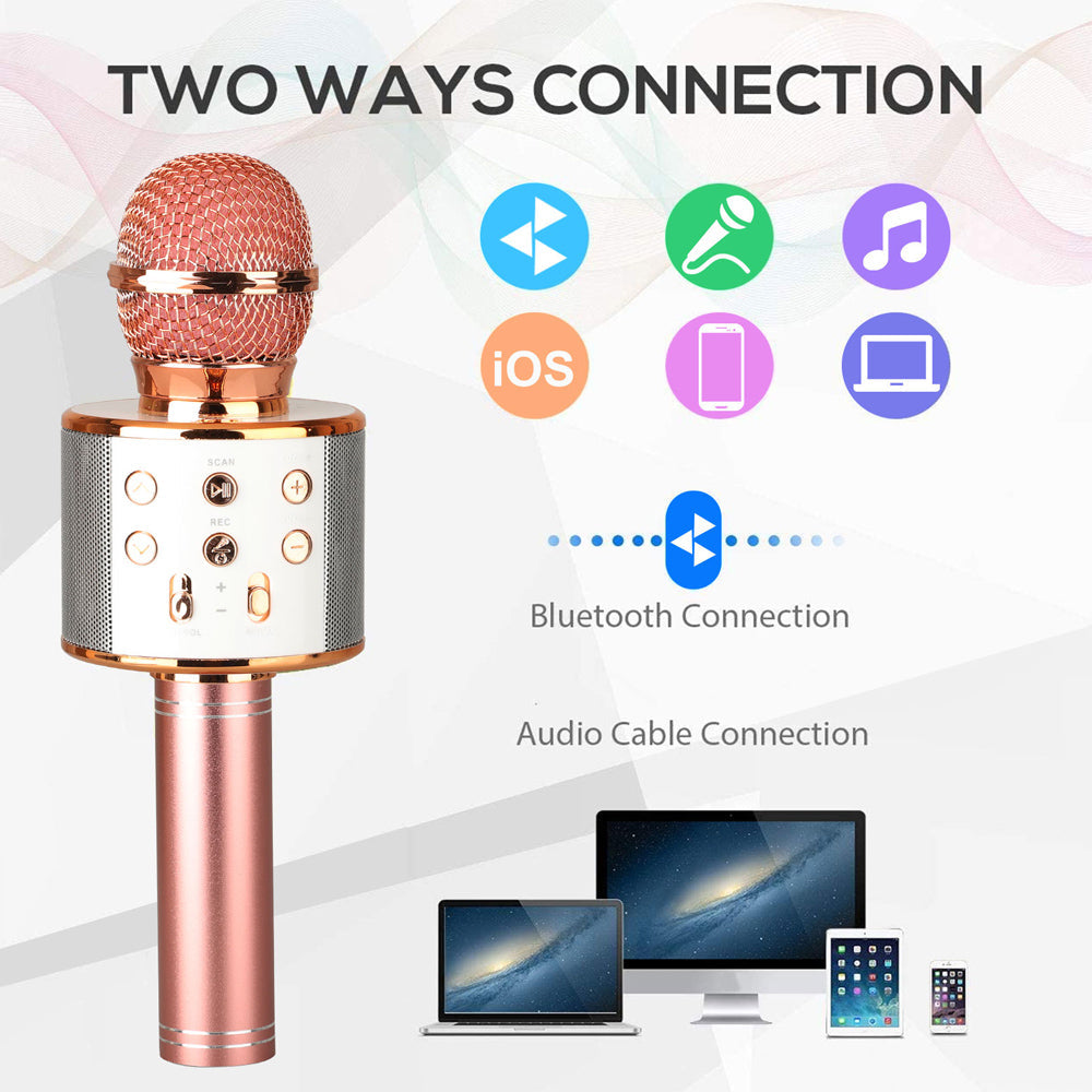Olvoria | Rechargeable Wireless Bluetooth Karaoke Microphone