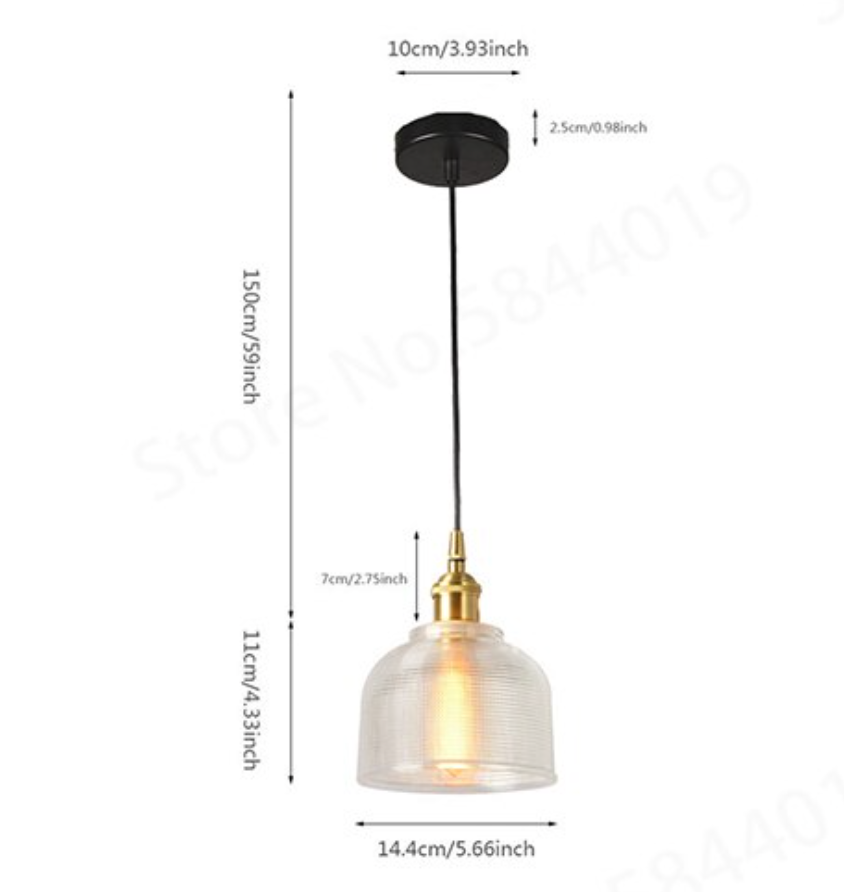 Olvoria | Retro Glass Pendant Light | European Vintage Design