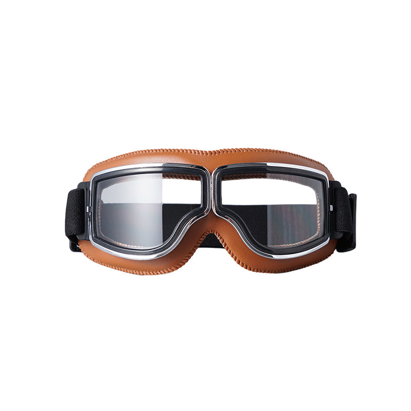 Olvoria | RoadRider | Vintage Motorcycle Goggles with Interchangeable Lenses and Comfort Padding