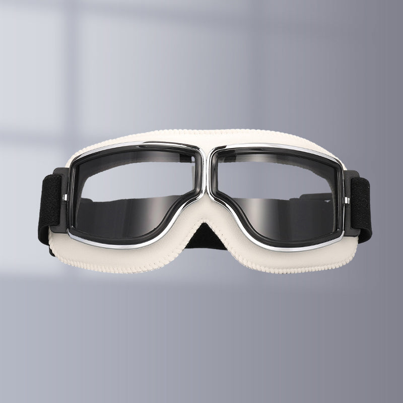 Olvoria | RoadRider | Vintage Motorcycle Goggles with Interchangeable Lenses and Comfort Padding