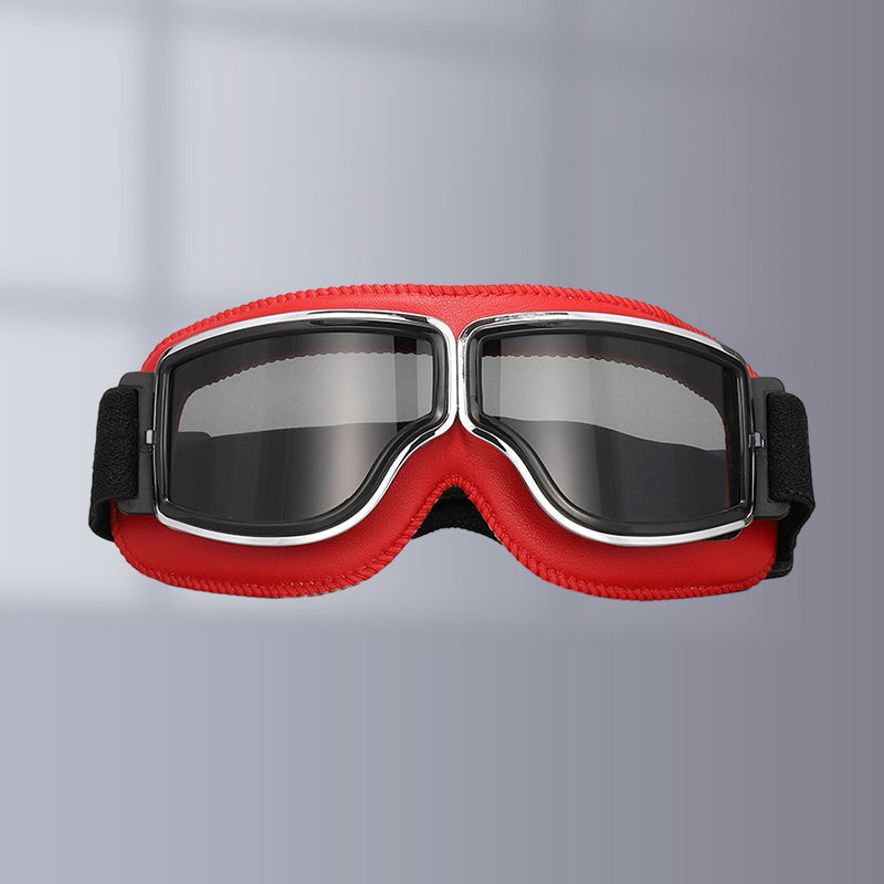 Olvoria | RoadRider | Vintage Motorcycle Goggles with Interchangeable Lenses and Comfort Padding