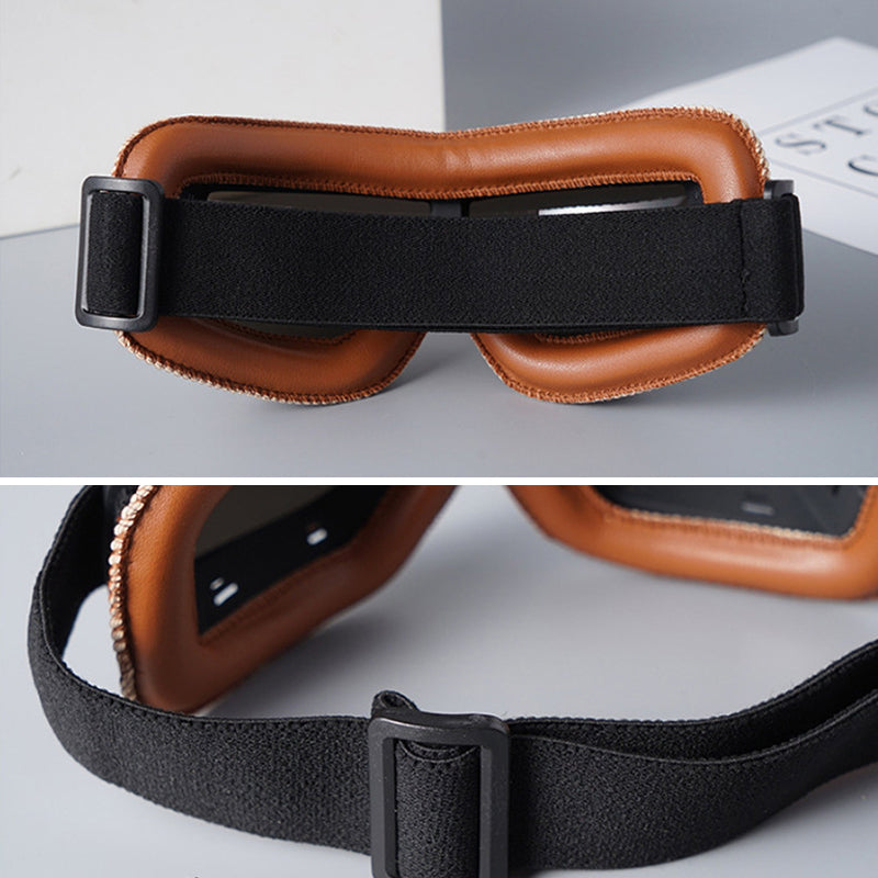 Olvoria | RoadRider | Vintage Motorcycle Goggles with Interchangeable Lenses and Comfort Padding