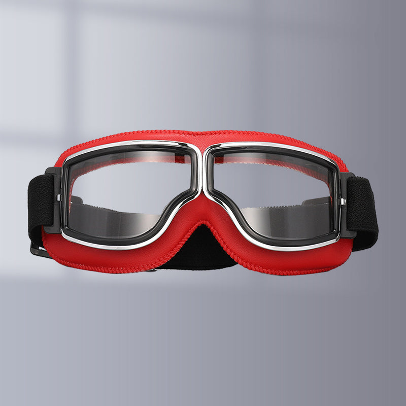 Olvoria | RoadRider | Vintage Motorcycle Goggles with Interchangeable Lenses and Comfort Padding
