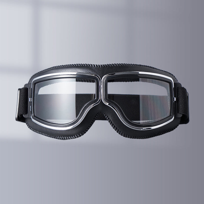 Olvoria | RoadRider | Vintage Motorcycle Goggles with Interchangeable Lenses and Comfort Padding
