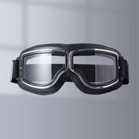 Ropiro | RoadRider | Lunettes de moto vintage à verres interchangeables et rembourrage confortable