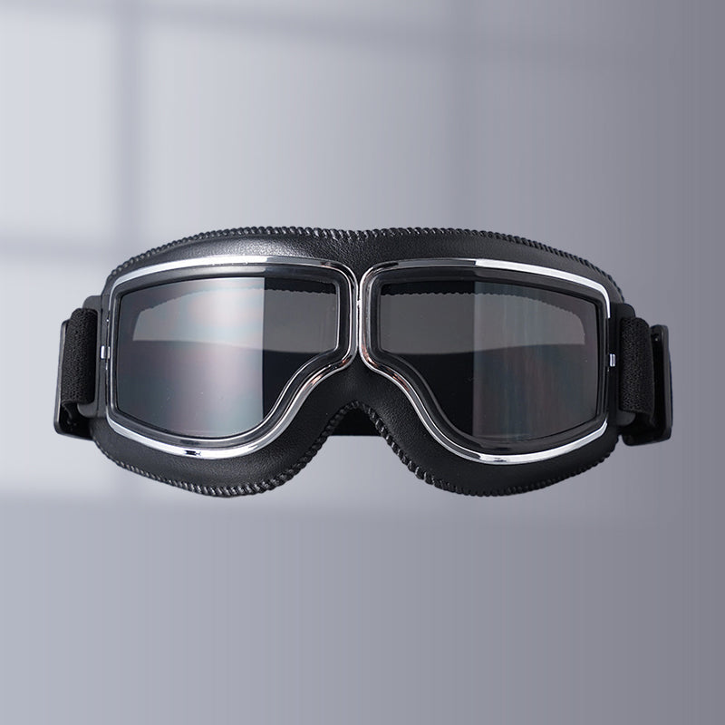 Olvoria | RoadRider | Vintage Motorcycle Goggles with Interchangeable Lenses and Comfort Padding