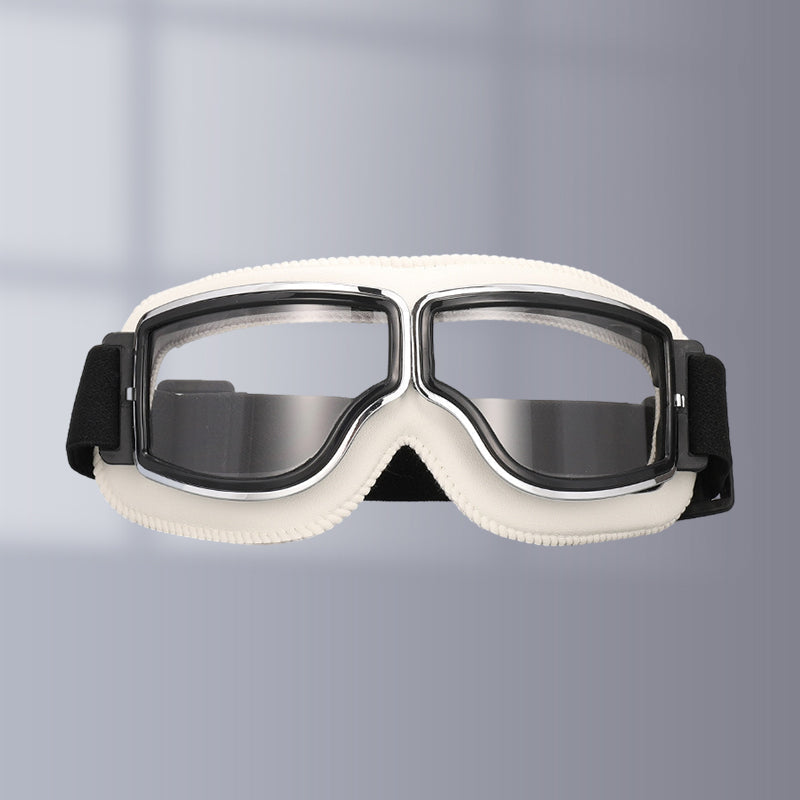 Olvoria | RoadRider | Vintage Motorcycle Goggles with Interchangeable Lenses and Comfort Padding