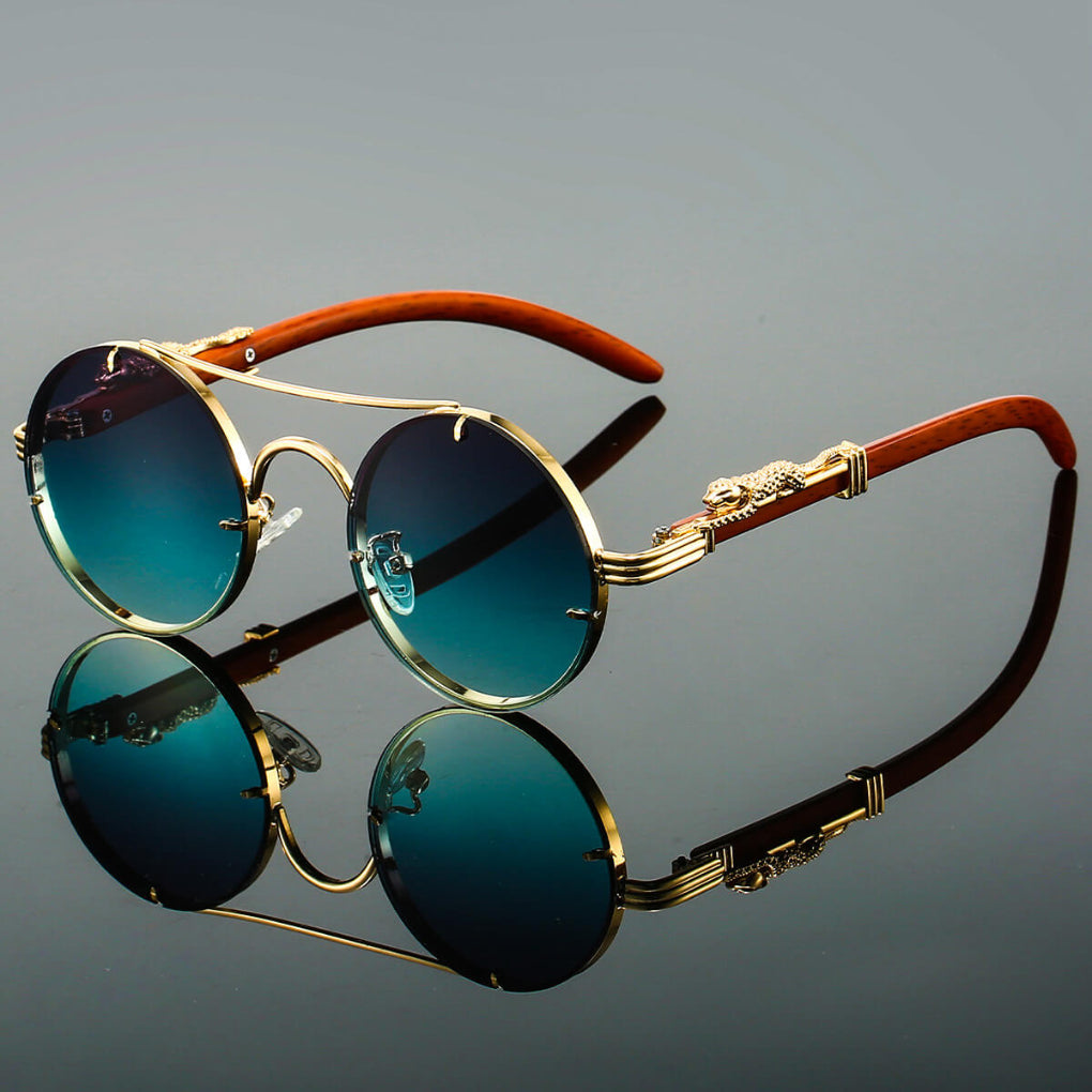 Olvoria | Round Sunglasses with Unique Temple Design