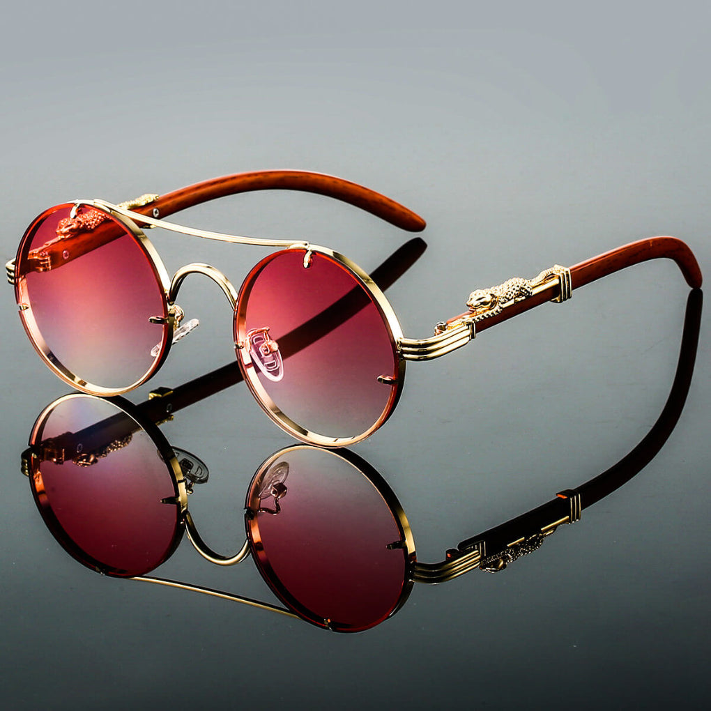 Olvoria | Round Sunglasses with Unique Temple Design