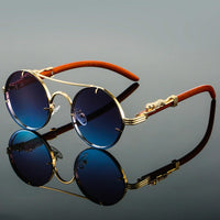 Olvoria | Lunettes de soleil rondes avec design unique des branches