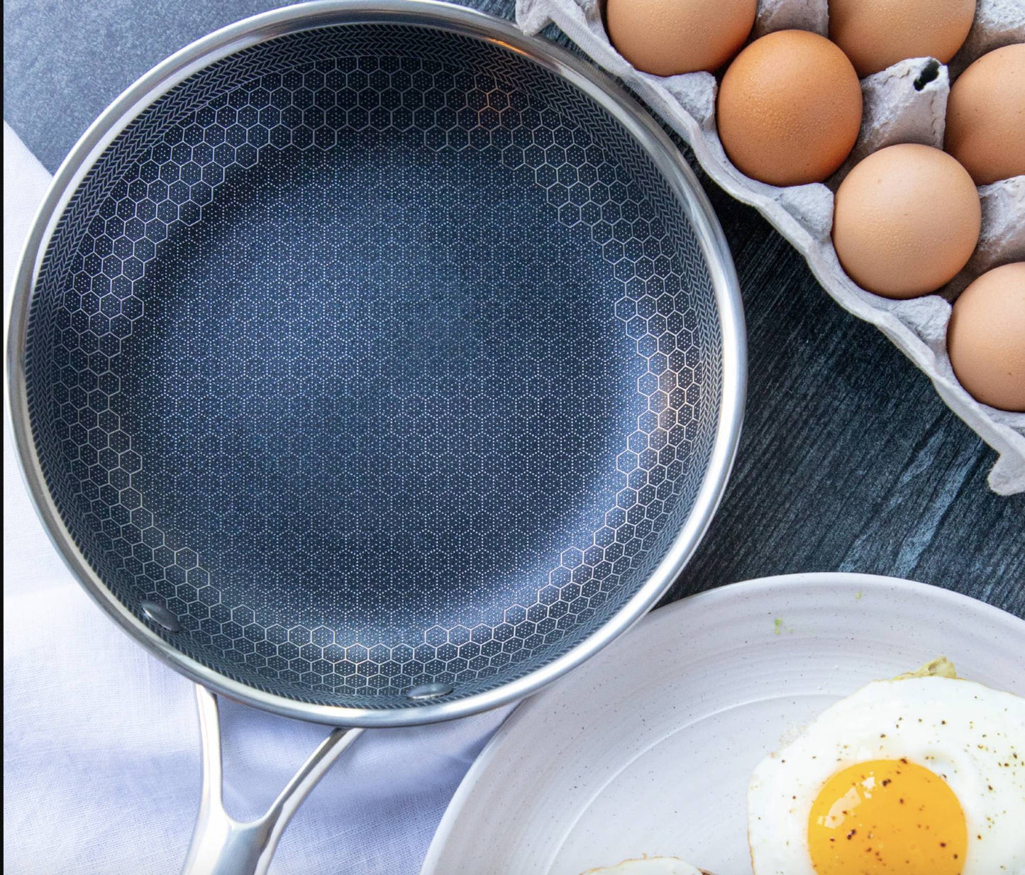 Olvoria | Sandsberg Frying Pan with Pixel Technology | High-Quality Non-Stick Coating | Perfect for Even Frying | Solid Design