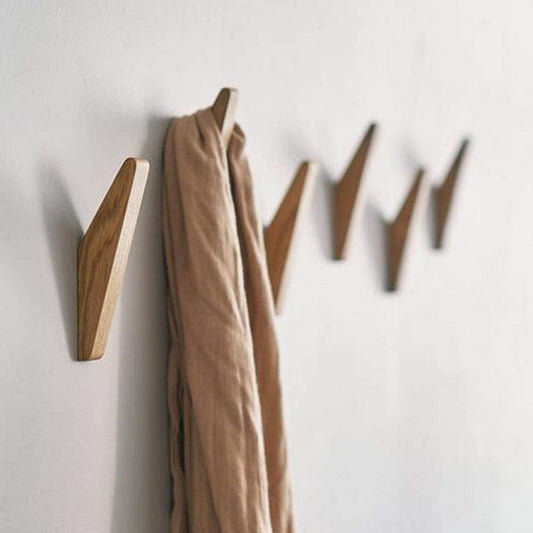 Olvoria | Scandi Set of 6 Wooden Coat Hooks