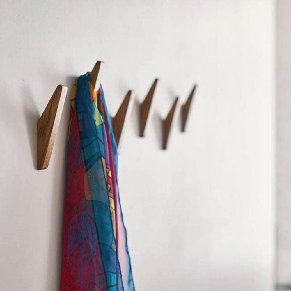 Olvoria | Scandi Set of 6 Wooden Coat Hooks